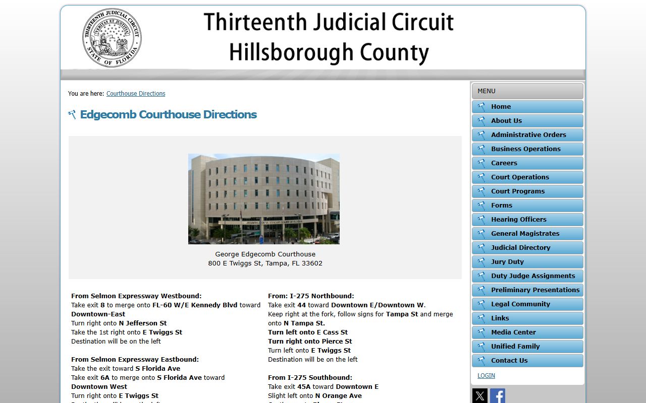 George Edgecomb Courthouse, Hillsborough County