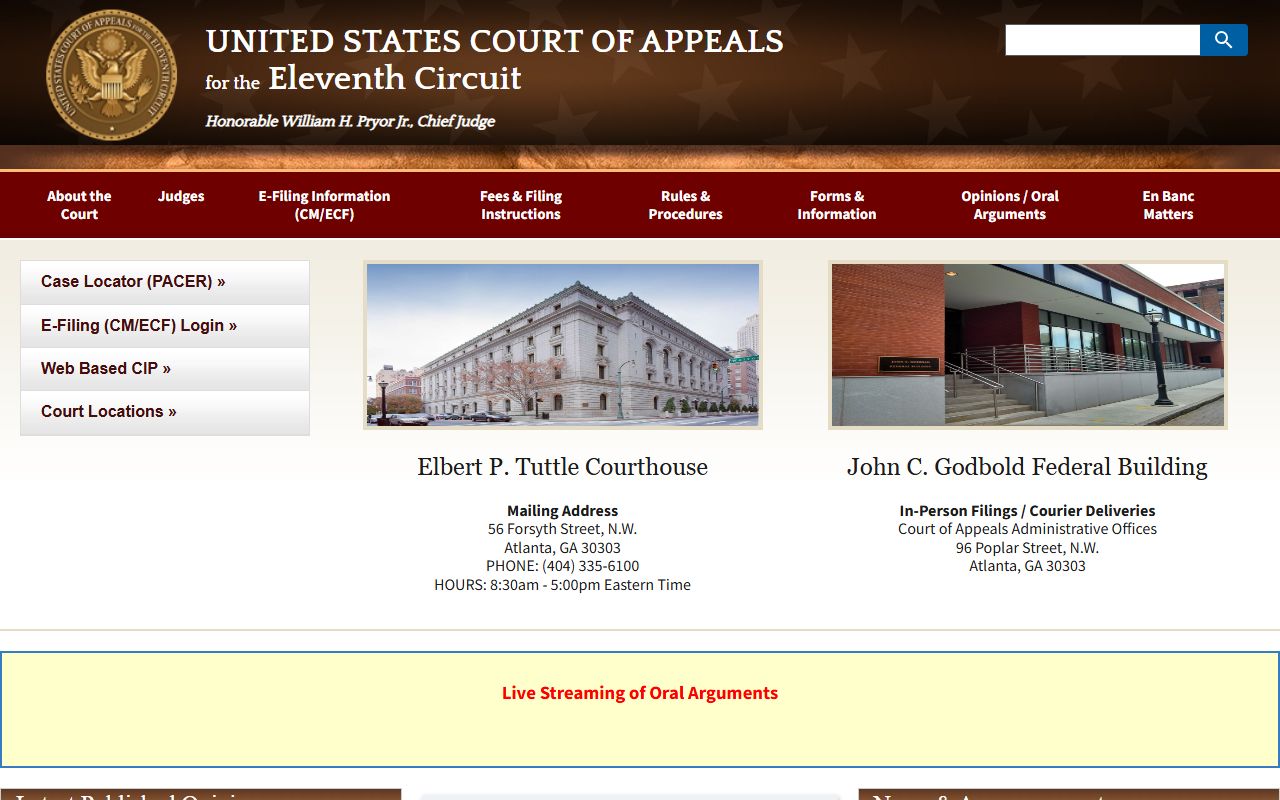 Hillsborough County Circuit Court Eleventh Circuit Court of Appeals federal appellate page