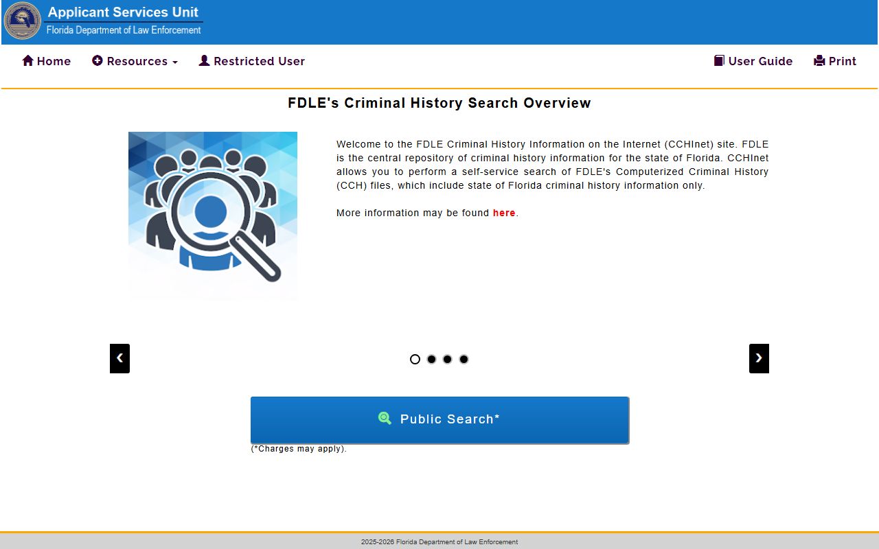 FDLE Hillsborough County criminal records statewide history portal