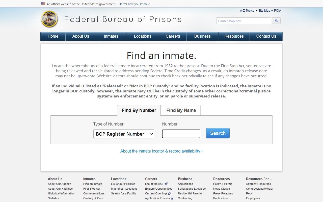 Federal BOP inmate locator for Hillsborough County released federal inmates